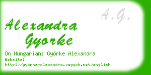 alexandra gyorke business card
